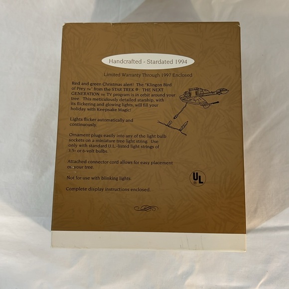 Vintage Star Trek Klingon Bird of Prey Christmas ornament - Picture 6 of 6